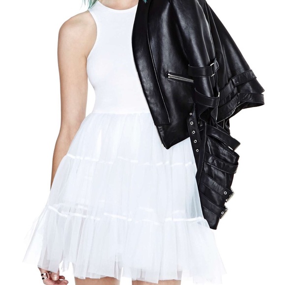 UNIF White Frill Mesh Petticoat Tutu Dress - Picture 2 of 4